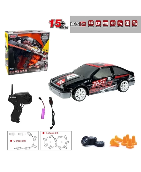 DRIFT ARABA 2.4G ŞARJLI 1:24 UZAKTAN KUMANDALI