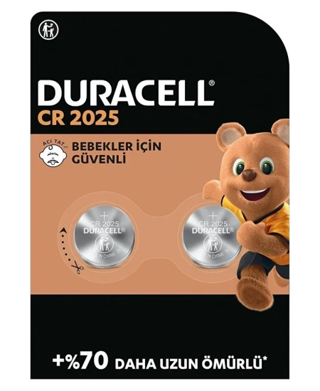 DURACELL LİTYUM CR2025 2Lİ 3 VOLT