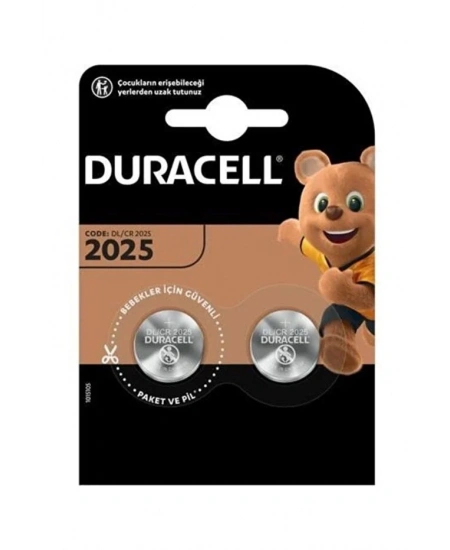 DURACELL LİTYUM CR2025 2Lİ 3 VOLT