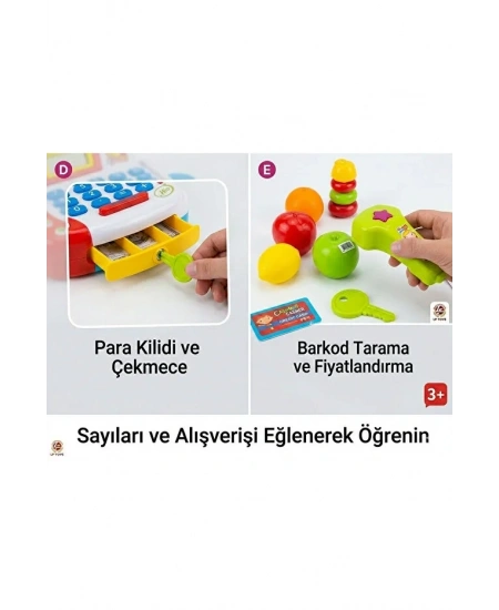 HESAP MAKİNELİ MİKROFONLU YAZAR KASA MARKET SETİ
