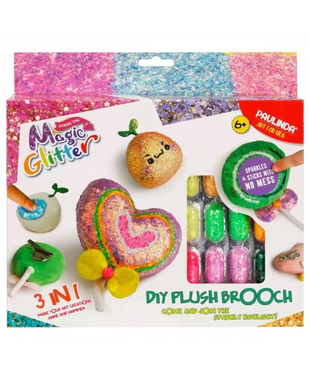 HOBİ SET MAGIC GLITTER 3IN1 DIY PLUSH BROOCH
