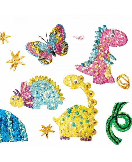 HOBİ SET MAGIC GLITTER CUTE DINO 12X5ML.