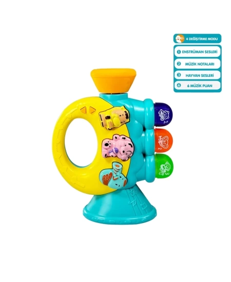 IŞIKLI VE MÜZİKLİ TROMPET BEBEK PİYANOSU