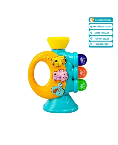 IŞIKLI VE MÜZİKLİ TROMPET BEBEK PİYANOSU