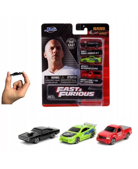 JADA FAST & FURİOUS 3 PACK NANO CARS