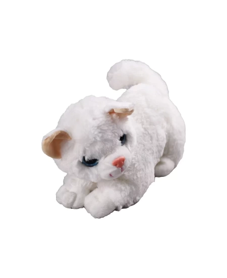 JUMBO PELUŞ MİYAVLAYAN YATAN KEDİ 30CM