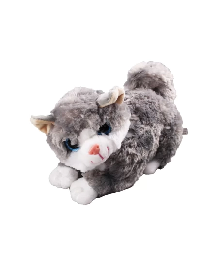 JUMBO PELUŞ MİYAVLAYAN YATAN KEDİ 30CM