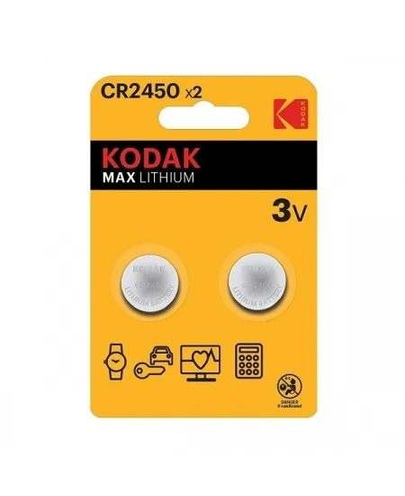 KODAK 2 ADET CR2450 MAX LİTYUM PARA PİL
