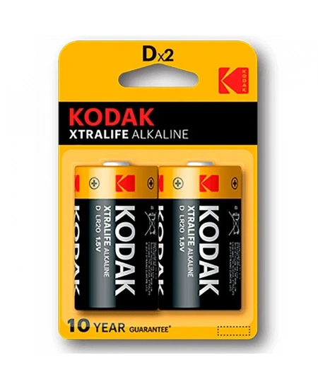KODAK 2 ADET XTRALİFE ALKALİN BÜYÜK PİL-D