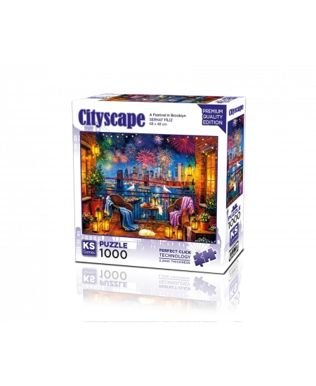 KS GAMES 1000 PARÇA PUZZLE  A FESTİVAL İN BROOKLYN
