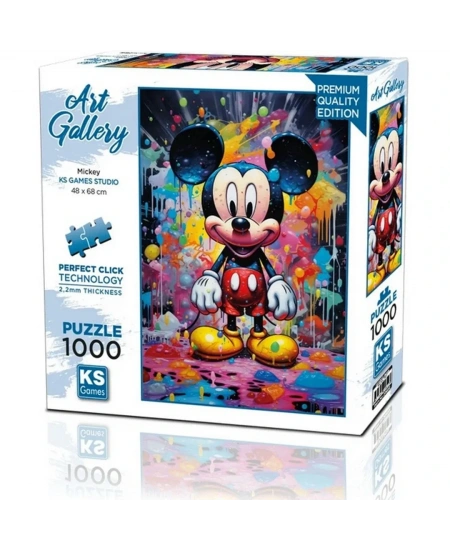 KS GAMES 1000 PARÇA PUZZLE ART GALLERY MICKEY