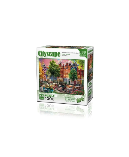 KS GAMES 1000 PARÇA PUZZLE BEAUTİFUL SUN SET İN AMSTERDAM