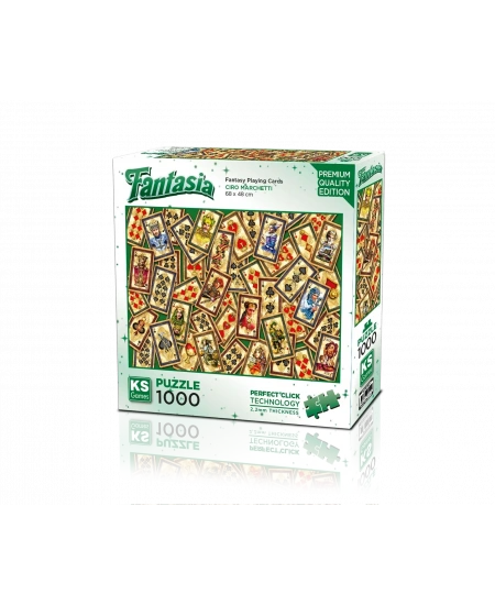 KS GAMES 1000 PARÇA PUZZLE FANTASY PLAYING CARDS