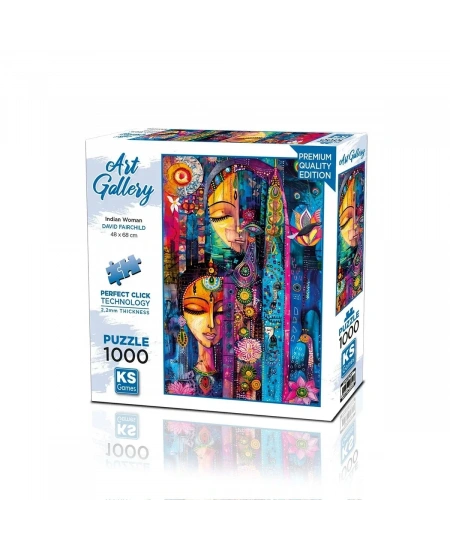 KS GAMES 1000 PARÇA PUZZLE INDIAN WOMAN