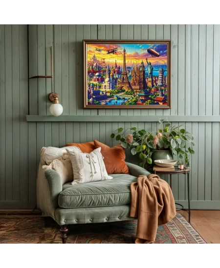 KS GAMES 1000 PARÇA PUZZLE ONE WORLD CITY