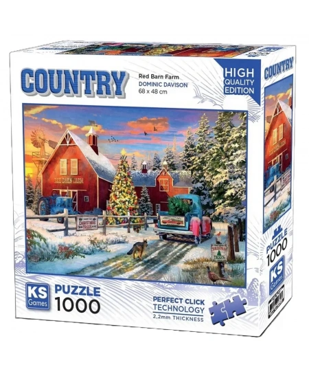 KS GAMES 1000 PARÇA PUZZLE RED BARN FARM