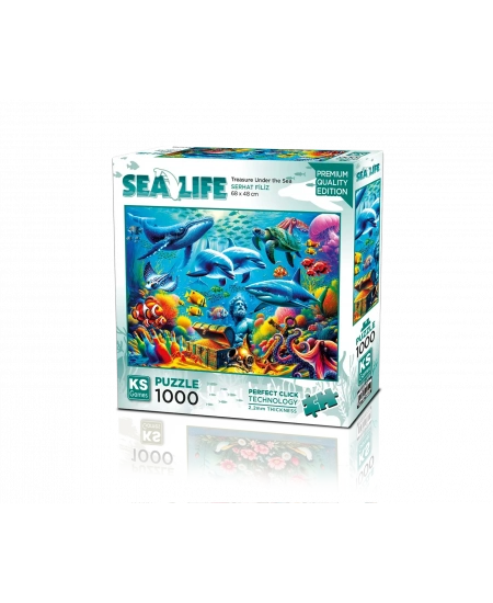 KS GAMES 1000 PARÇA PUZZLE SEA LIFE TREASURE UNDER THE SEA