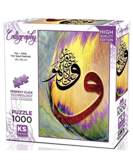 KS GAMES 1000 PARÇA PUZZLE VAV ALLAH HER ŞEYE KADİRDİR