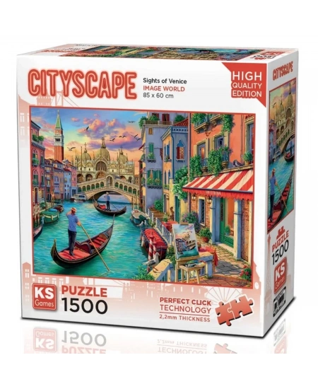 KS GAMES 1500 PARÇA PUZZLE SIGHTS OF VENICE