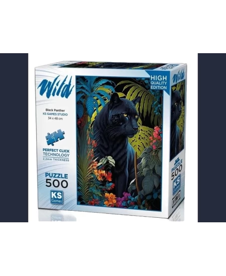 KS GAMES 500 PARÇA PUZZLE BLACK PANTHER WİTH A TROPİCAL