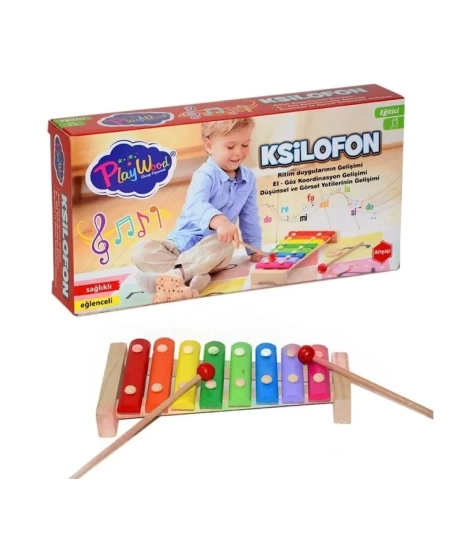 KUTUDA AHŞAP 8 FARKLI NOTALI KSİLOFON