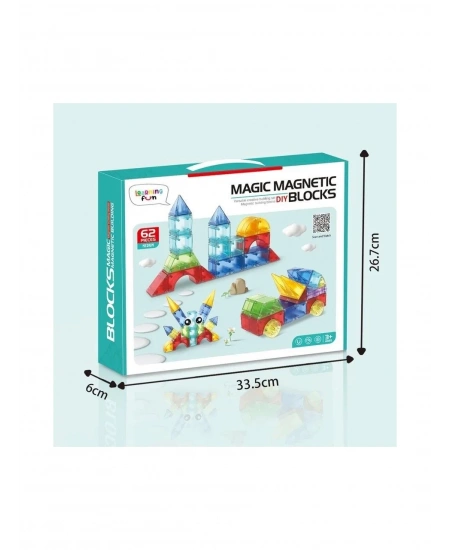 LEARNİNG FUN MANYETİK STEM OYUNCAK 128 PARÇA - Dİ