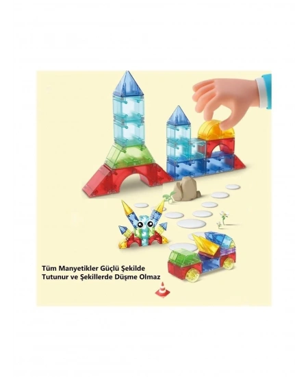 LEARNİNG FUN MANYETİK STEM OYUNCAK 128 PARÇA - Dİ