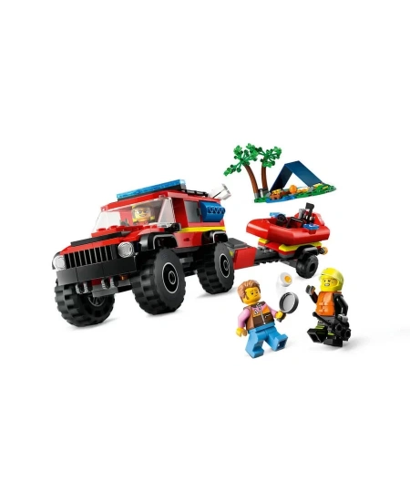 LEGO CİTY 4x4 KURTARMA BOTLU İTFAİYE KAMYONU