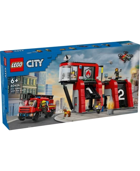 LEGO FIRE STATION W FIRE TRUCK DHL