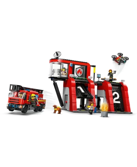 LEGO FIRE STATION W FIRE TRUCK DHL