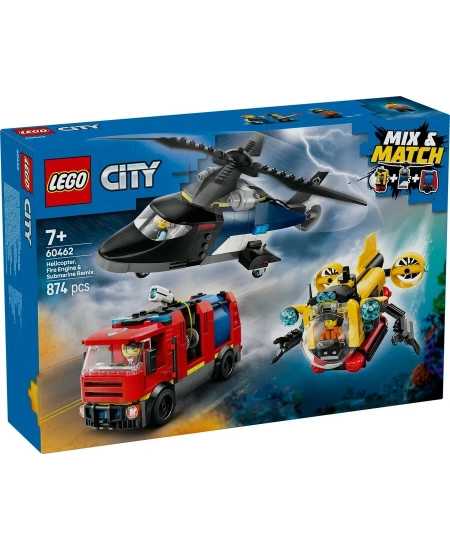 LEGO HELİKOPTER İTFAİYE VE DENİZALTI DHL