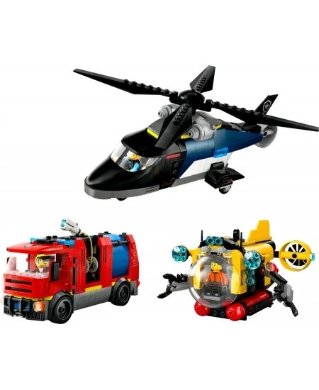 LEGO HELİKOPTER İTFAİYE VE DENİZALTI DHL