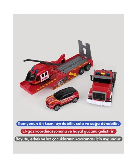 LETS DRIVE SESLİ VE IŞIKLI BÜYÜK İTFAİYE TIRI