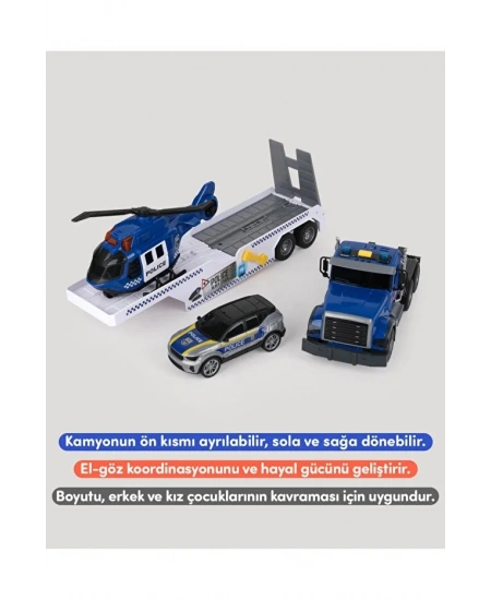 LETS DRIVE SESLİ VE IŞIKLI BÜYÜK POLİS TIRI