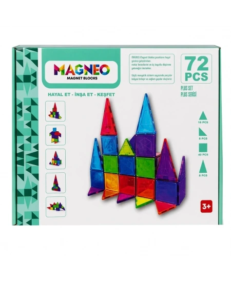 MAGNEO 72Lİ MANYETİK BLOK SET