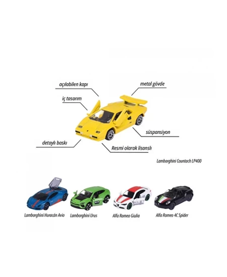 MAJORETTE DREAM CARS ITALY, 5 PİECES GİFTPACK