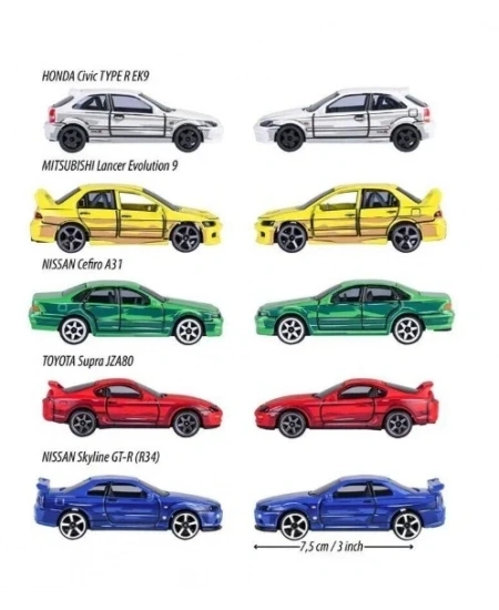 MAJORETTE JDM LEGENDS ANIME 5 PIECES GIFTPACK