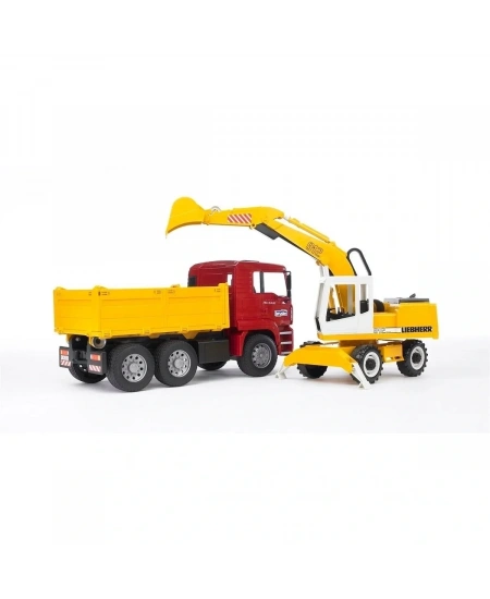 MAN KAMYON VE LIEBHERR EKSKAVATÖR DHL (NET)