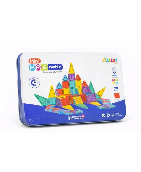 MANYETİK YAPI BLOK SETİ 78 PARÇA METAL KUTULU