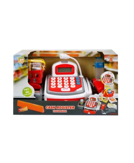 MARKET KASA SET MİKROFONLU SEPETLİ SESLİ