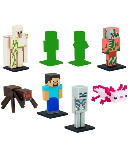 MINECRAFT 3D FIGÜR TOPPEEZ 8Lİ DELÜKS SET