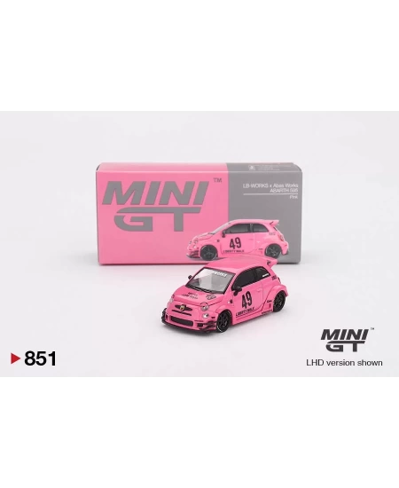 MINI GT 1/64 ABARTH 595 LB-WORKS X ABAS WORKS PINK