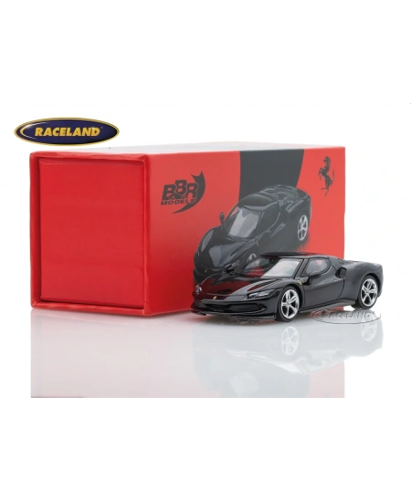 MİNİ GT 1/64 BBR FERRARİ 296 GTB NERO DAYTONE
