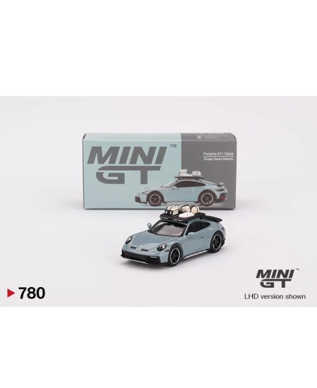 MINI GT 1/64 PORSCHE 911 DAKAR SHADE GREEN METALL