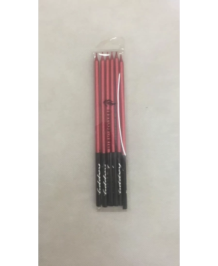 MUM İNCE UZUN 14CM 6 LI KIRMIZI
