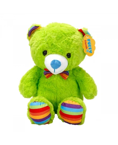 PELUŞ AYI RENKLİ KURDELELİ 30CM