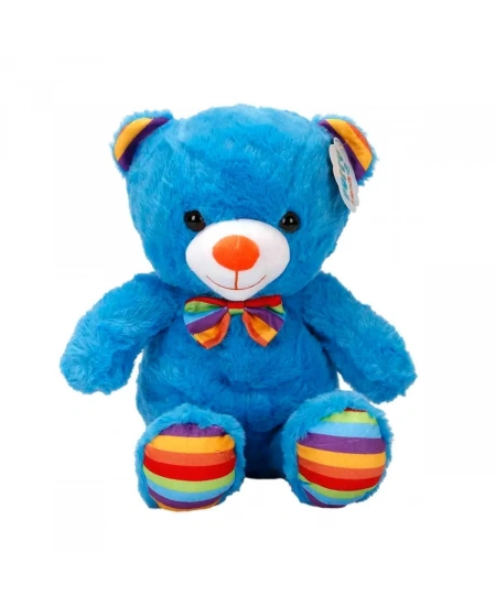 PELUŞ AYI RENKLİ KURDELELİ 30CM