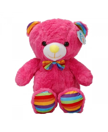 PELUŞ AYI RENKLİ KURDELELİ 30CM