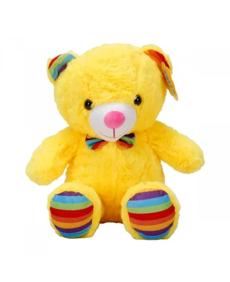 PELUŞ AYI RENKLİ KURDELELİ 30CM