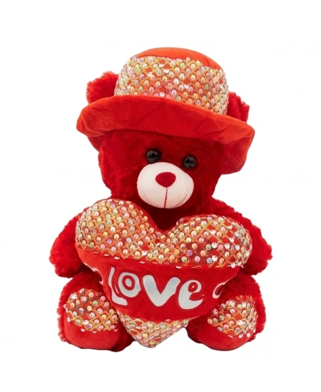 PELUŞ AYICIK ŞAPKALI 40CM